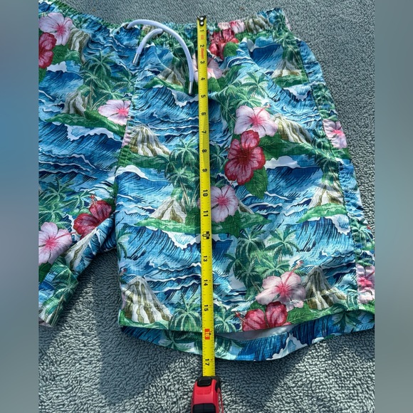 FRANKS Australia OAHU Men’s  Floral Print 6” Swim Shorts Trunks Blue/Green/Pink - Picture 4 of 9